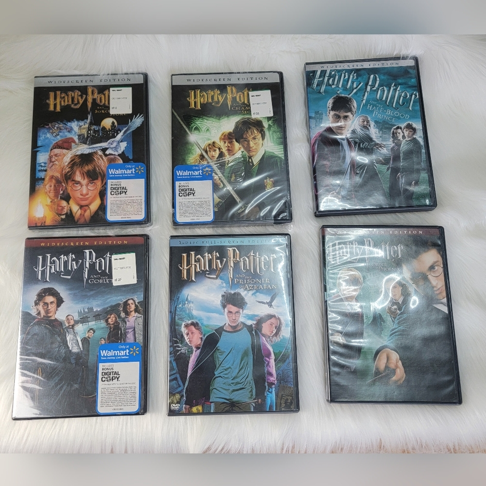 HARRY POTTER DVD Collection Sorcerer Magic Bundle of 3 Unopened & 3 Preloved DVD